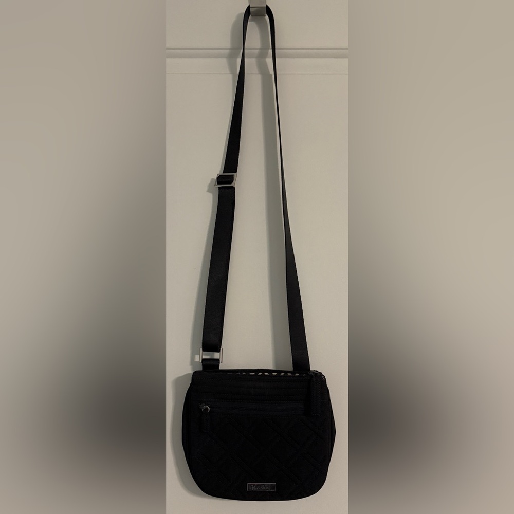 Vera Bradley Little Flap Hipster BLACK Crossbody